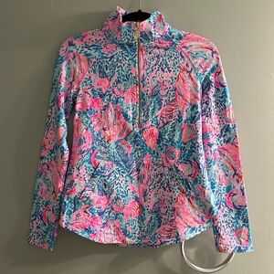 Lilly Pulitzer UPF 50+ Skipper Golf pullover half zip sweater long sleeve